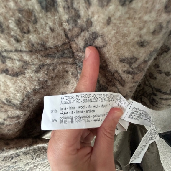 ZARA Long Wool Floral Coat Jacket Cosmic Astrology Zodiac Rose Garden - Picture 11 of 11